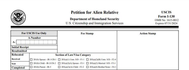 i130亲属移民申请